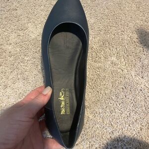 Coach Women's Blue Leather Flats